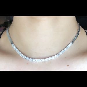 14k White Gold Diamond necklace 2ct tw